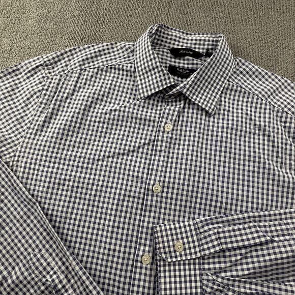Paul Smith Shirt Adult Size 41 - 16 Check Button Up Long Sleeve Luxury Casual - Picture 8 of 14